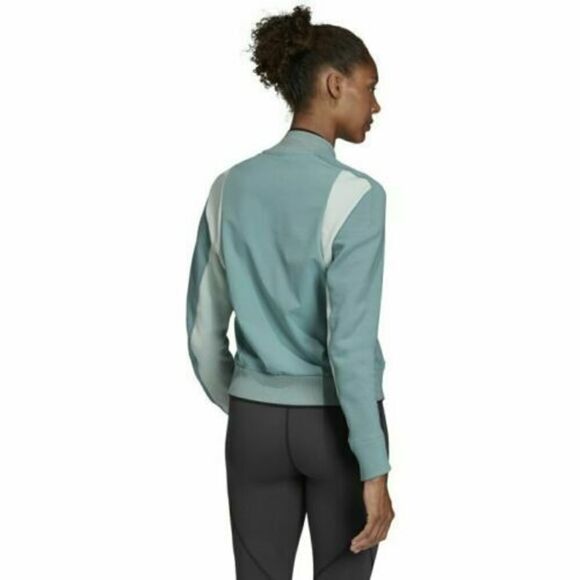 Adidas FK1035 Women's Sz Large USA Volleyball Green Varsity Bomber Jacket $100+ - Picture 9 of 11